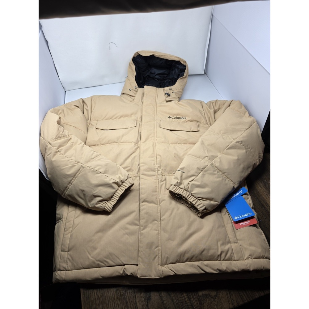 Columbia Landroamer Puffer Jacket Waterproof Delta Brown Men's Sz M NWT